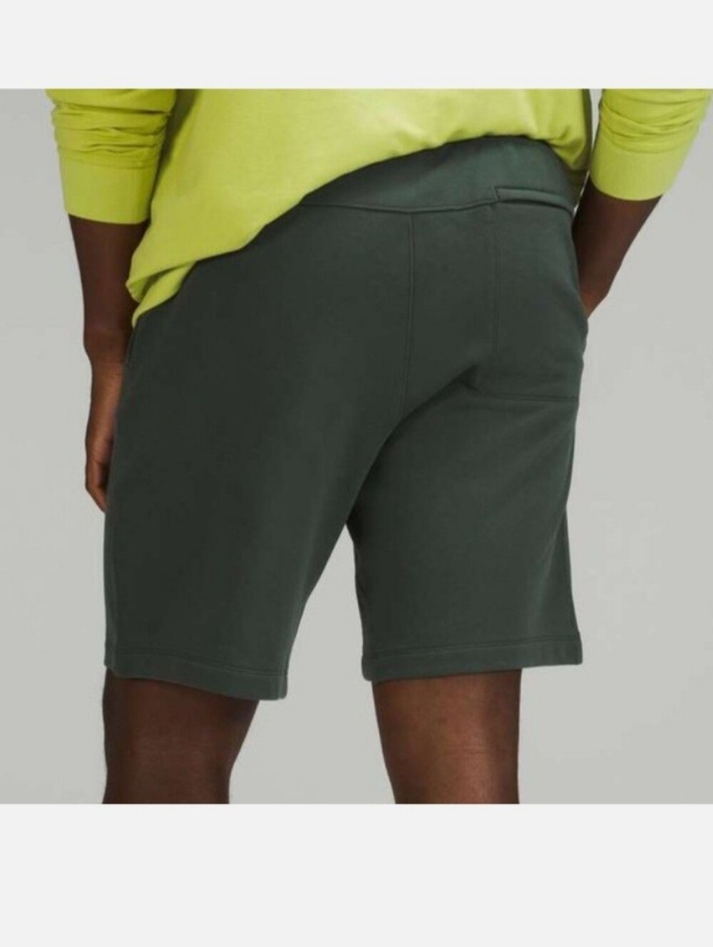 Lululemon Men's Relaxed Fit French Terry Shorts Green 9" Medium - Picture 2 of 14